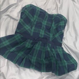 strapless a&f peplum